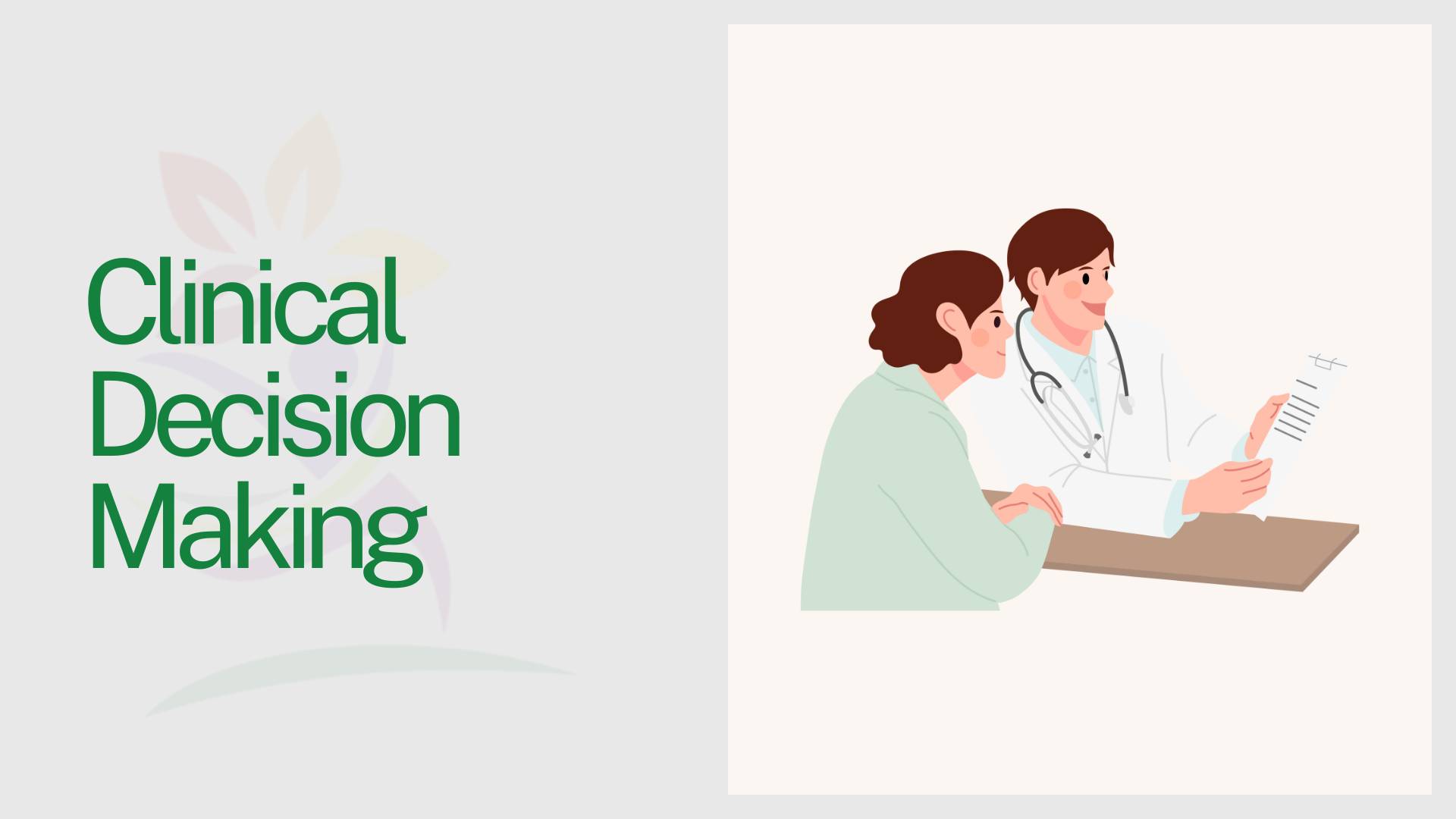 Ai Clinical Decision Making