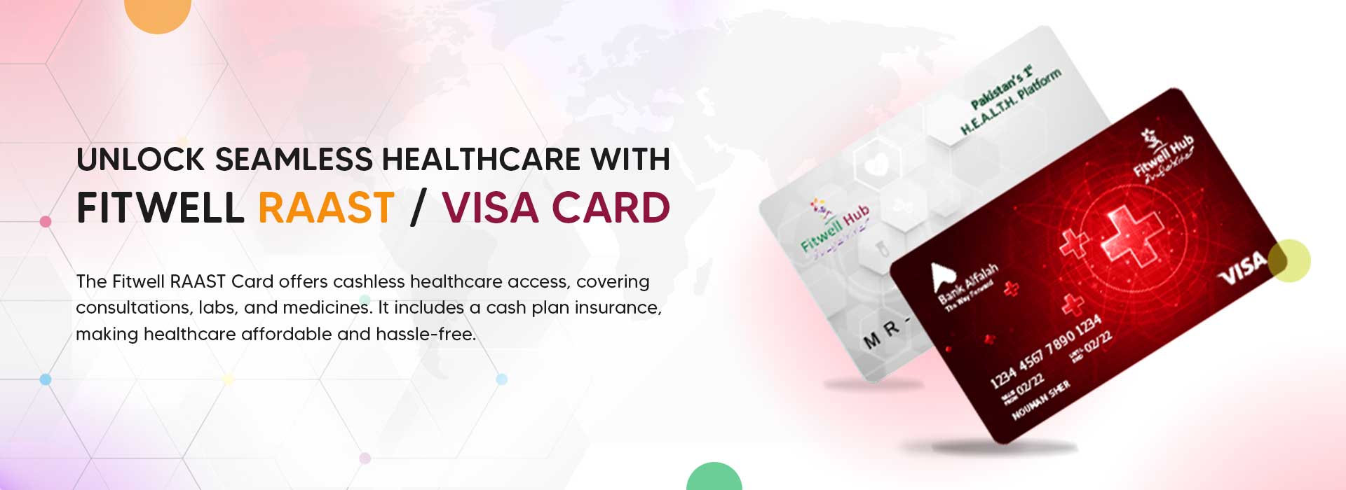 Fitwell Hub Visa Raast Healthcare Card